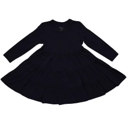Online Kyte Baby Long Sleeve Tiered Dress in Midnight