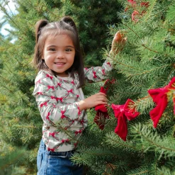 Best Kyte Baby Long Sleeve Toddler Crew Neck Tee in Holiday Bow