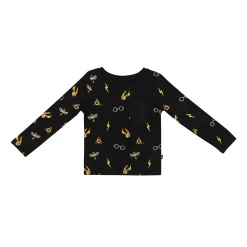 Discount Kyte Baby Long Sleeve Toddler Crew Neck Tee in Midnight Icon