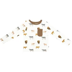 Outlet Kyte Baby Long Sleeve Toddler Crew Neck Tee in Moo