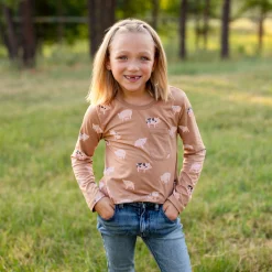 Best Kyte Baby Long Sleeve Toddler Crew Neck Tee in Pig