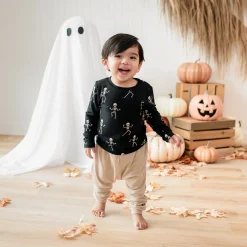 Kyte Baby Long Sleeve Toddler Crew Neck Tee in Skeleton