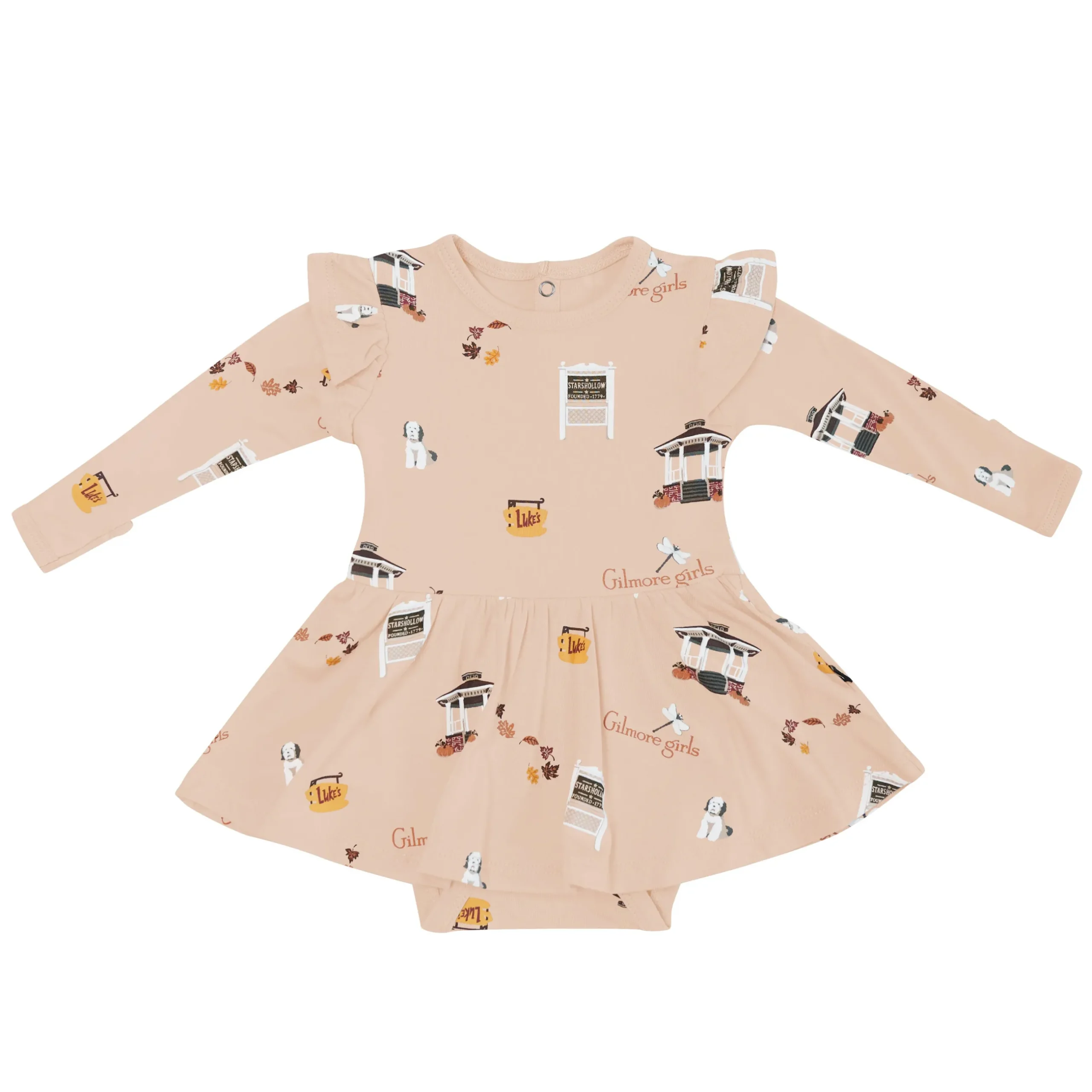 Sale Kyte Baby Long Sleeve Twirl Bodysuit Dress in Gilmore Girls