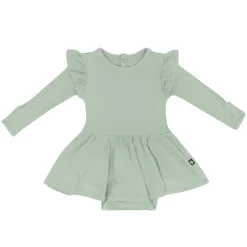 Discount Kyte Baby Long Sleeve Twirl Bodysuit Dress in Thyme