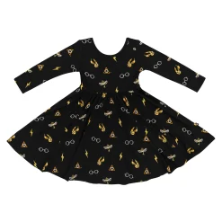 Online Kyte Baby Long Sleeve Twirl Dress in Midnight Icon
