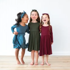Outlet Kyte Baby Long Sleeve Twirl Dress in Atlantic