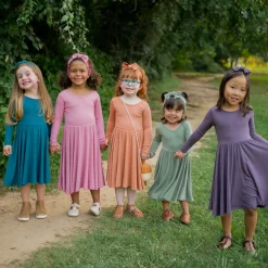 Best Kyte Baby Long Sleeve Twirl Dress in Currant