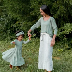 Sale Kyte Baby Long Sleeve Twirl Dress in Thyme