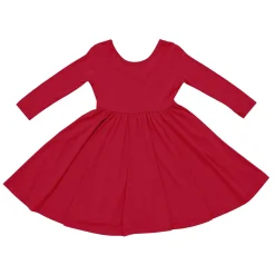 Kyte Baby Long Sleeve Twirl Dress in Cardinal