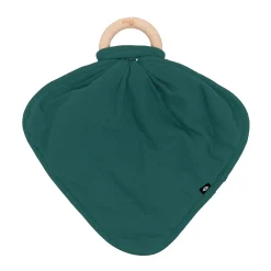 Hot Kyte Baby Lovey in Emerald with Removable Wooden Teething Ring