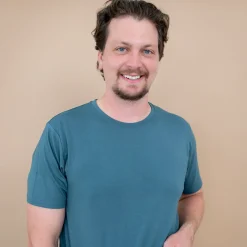 New Kyte Baby Men's Crew Neck Tee in Atlantic
