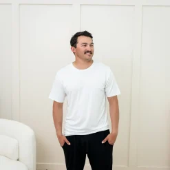 Kyte Baby Men's Crew Neck Tee in Snow