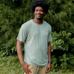 Hot Kyte Baby Men's Crew Neck Tee in Thyme
