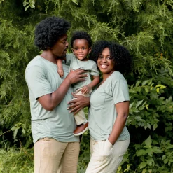 Hot Kyte Baby Men's Crew Neck Tee in Thyme