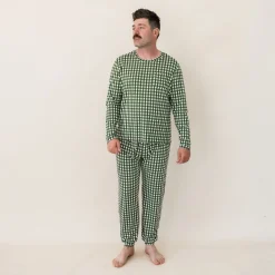 Outlet Kyte Baby Men's Jogger Set in Gingham Fir