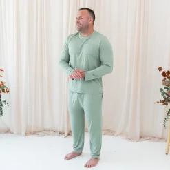 New Kyte Baby Men's Jogger Set in Thyme