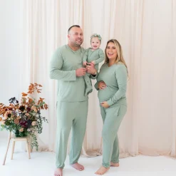 New Kyte Baby Men's Jogger Set in Thyme