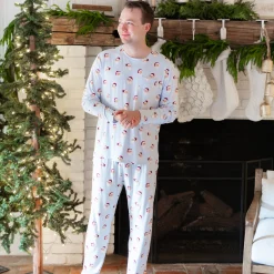 Clearance Kyte Baby Men's Jogger Set in Vintage Santa