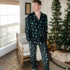 Online Kyte Baby Men's Long Sleeve Pajama Set in Twinkle Tree