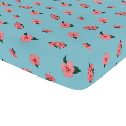 Kyte Baby Mini Crib Sheet in Hibiscus