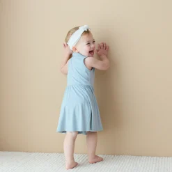 Discount Kyte Baby Polo Bodysuit Dress in Fog