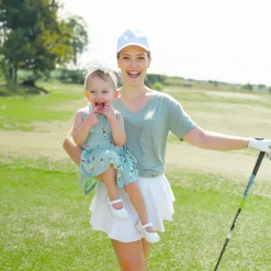 Discount Kyte Baby Polo Bodysuit Dress in Golf