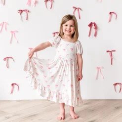 Best Kyte Baby Puff Sleeve Twirl Dress in Bow