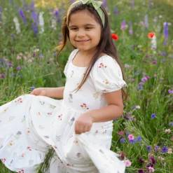 Clearance Kyte Baby Puff Sleeve Twirl Dress in Wildflower