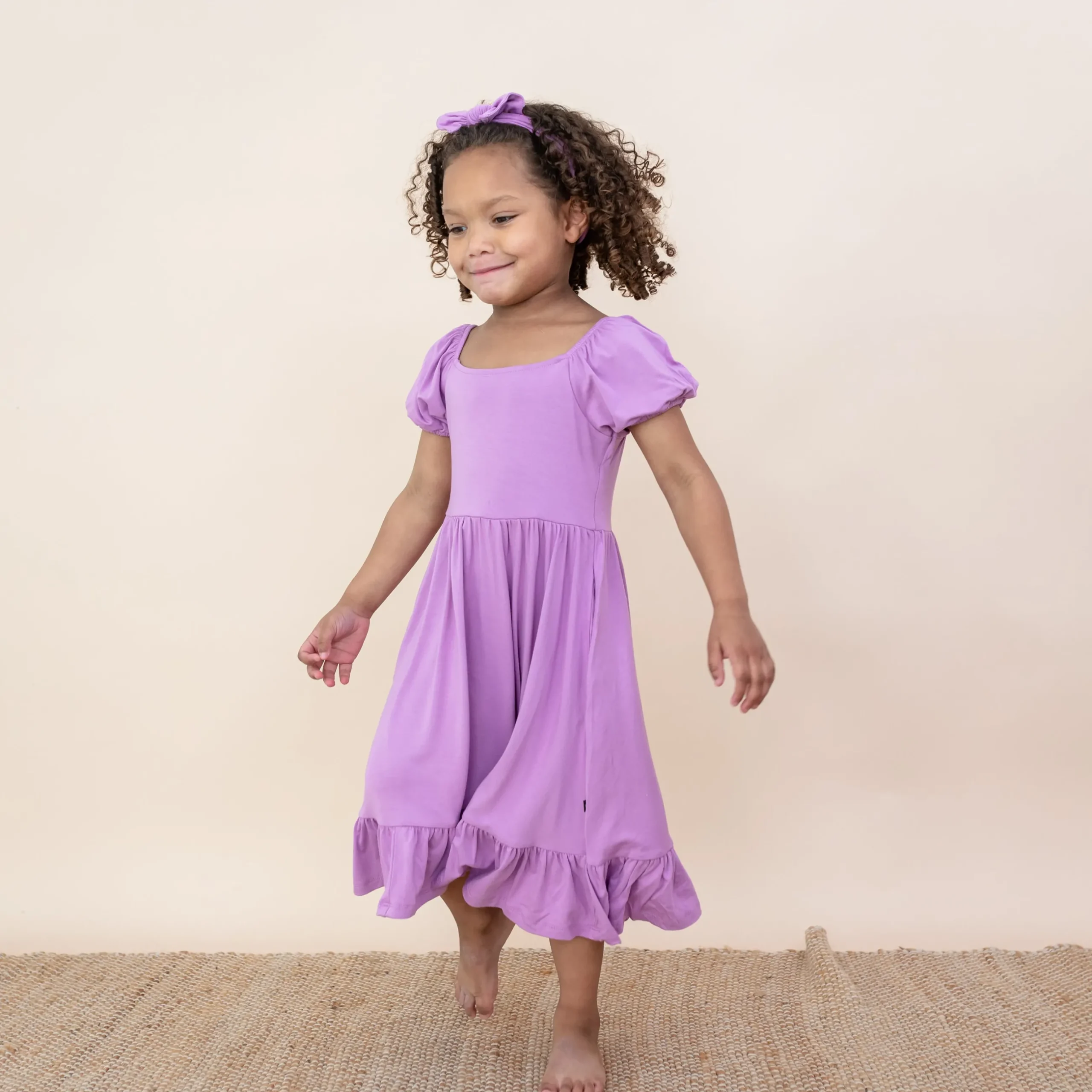 Sale Kyte Baby Puff Sleeve Twirl Dress in Poi