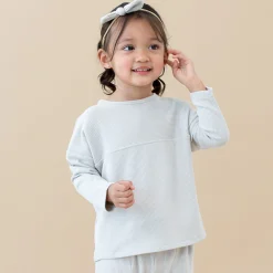 Discount Kyte Baby Ribbed Drop Shoulder Top in Oat