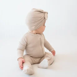 Clearance Kyte Baby Ribbed Headwrap in Bisque