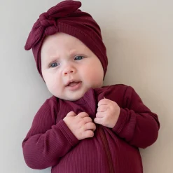 Discount Kyte Baby Ribbed Headwrap in Burgundy