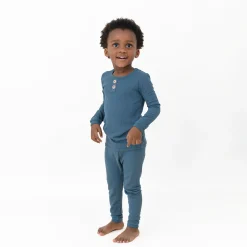 Sale Kyte Baby Ribbed Henley Set in Atlantic