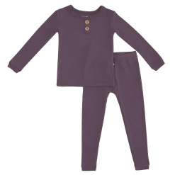 Online Kyte Baby Ribbed Henley Set in Currant