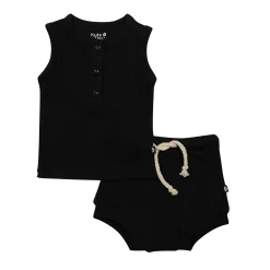Best Kyte Baby Ribbed Henley Tank Set in Midnight