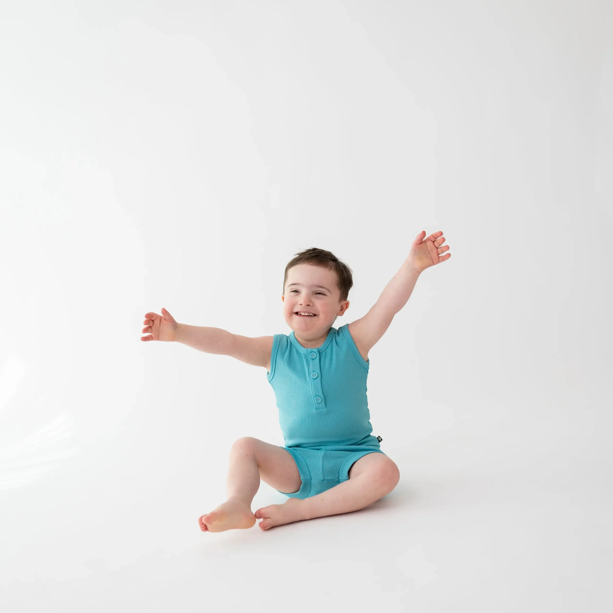 Best Kyte Baby Ribbed Henley Tank Set in Makai