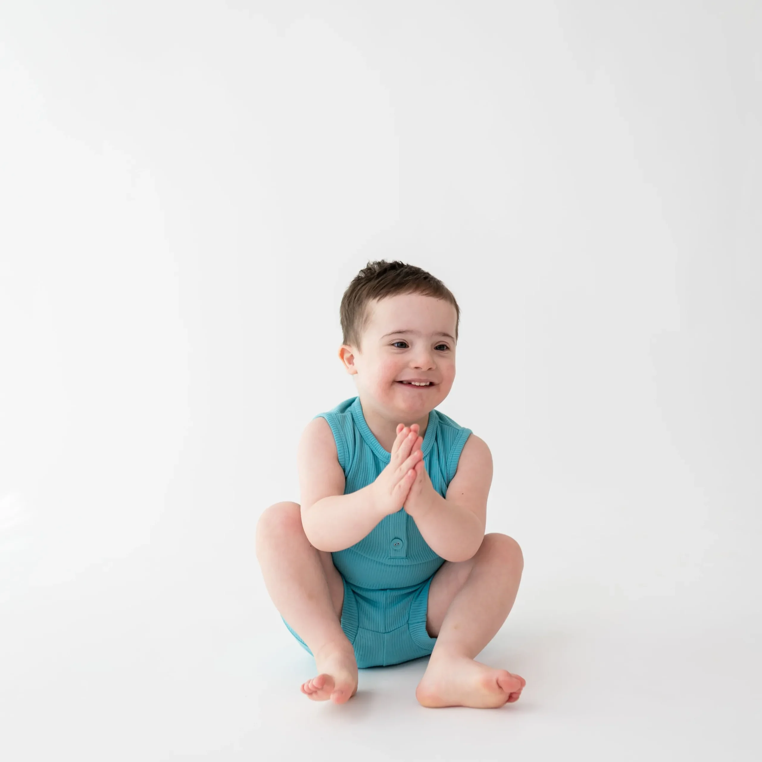 Best Kyte Baby Ribbed Henley Tank Set in Makai