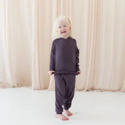 Best Kyte Baby Ribbed Hoodie in Currant