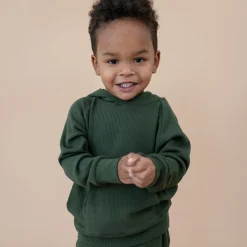 Online Kyte Baby Ribbed Hoodie in Fir