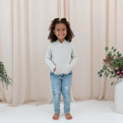 Clearance Kyte Baby Ribbed Hoodie in Oat