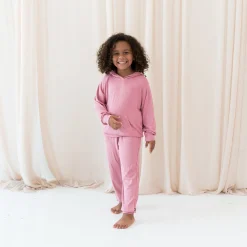 Discount Kyte Baby Ribbed Jogger Pant in Apple Blossom