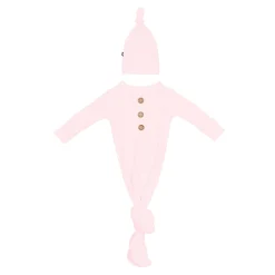 Outlet Kyte Baby Ribbed Knotted Gown with Hat Set in Sakura