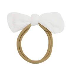 Sale Kyte Baby Ribbed Nylon Bow in Cloud