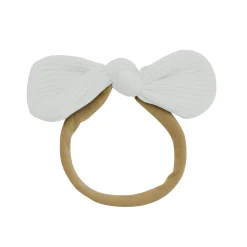 Kyte Baby Ribbed Nylon Bow in Oat
