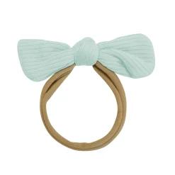 Hot Kyte Baby Ribbed Nylon Bow in Sage