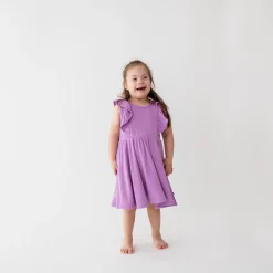 Clearance Kyte Baby Ribbed Peplum Dress Set in Poi