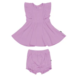 Clearance Kyte Baby Ribbed Peplum Dress Set in Poi