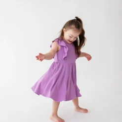 Clearance Kyte Baby Ribbed Peplum Dress Set in Poi