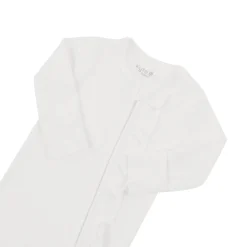 Best Kyte Baby Ribbed Ruffle Zipper Footie in Cloud