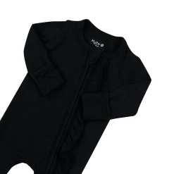 Outlet Kyte Baby Ribbed Ruffle Zipper Footie in Midnight